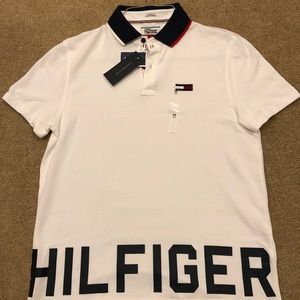 NEW TOMMY HILFIGER WHITE POLO M